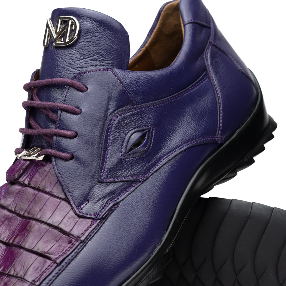 Introducing Udine Purple by Marco Di Milano, these luxury men’s leather dress shoes feature a striking purple hue with a distinctive textured ribbed front design and sturdy black rubber soles, seamlessly blending classic elegance with modern style.