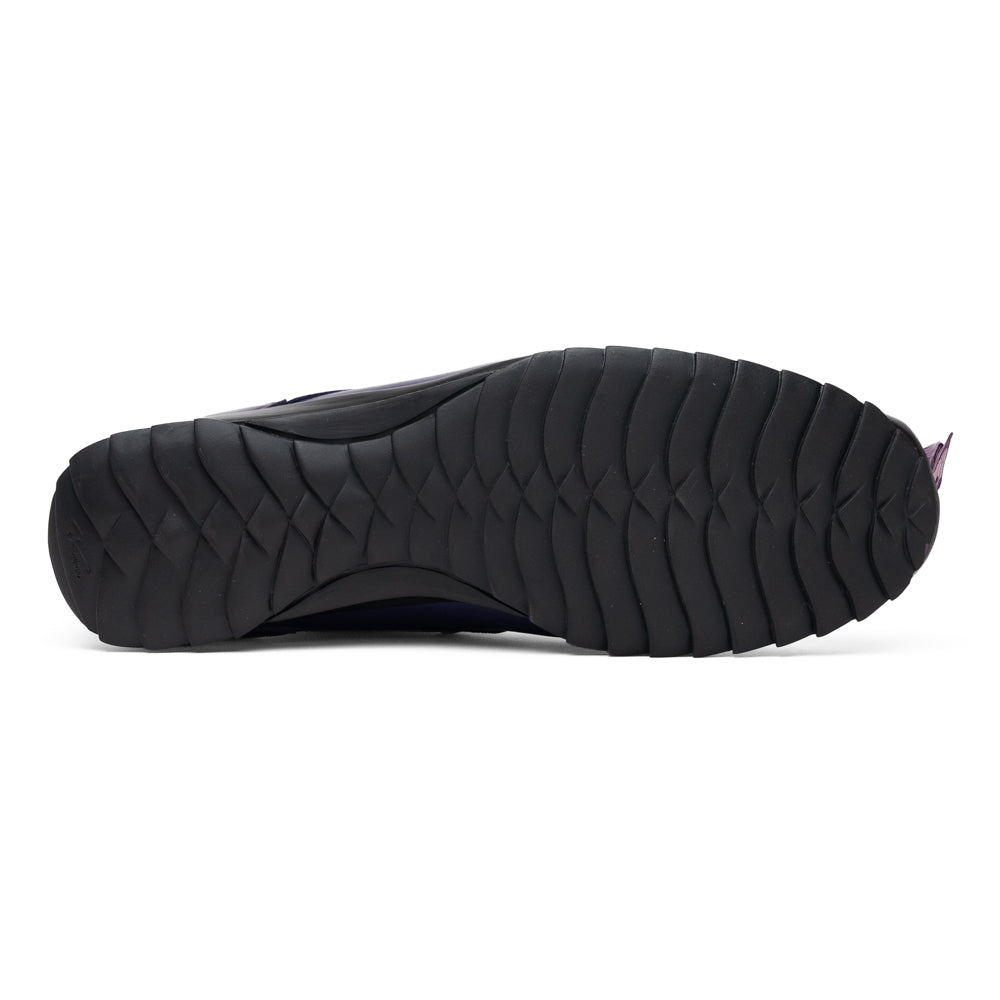 Introducing Udine Purple by Marco Di Milano, these luxury men’s leather dress shoes feature a striking purple hue with a distinctive textured ribbed front design and sturdy black rubber soles, seamlessly blending classic elegance with modern style.