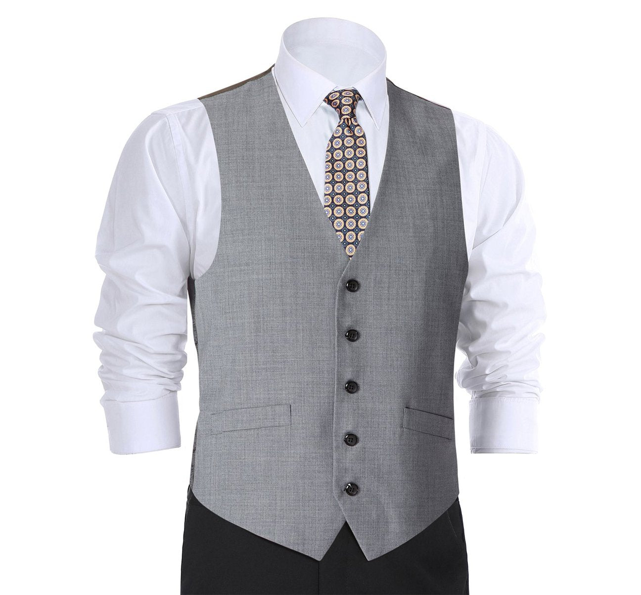 Alessandro Vitello by Renoir Light Grey Wool Suit Vest Regular Fit Dress Suit Waistcoat 508-5 44R Alessandro Vitello by Renoir Light Grey Wool Suit Vest Regular Fit Dress Suit Waistcoat 508-5 44R