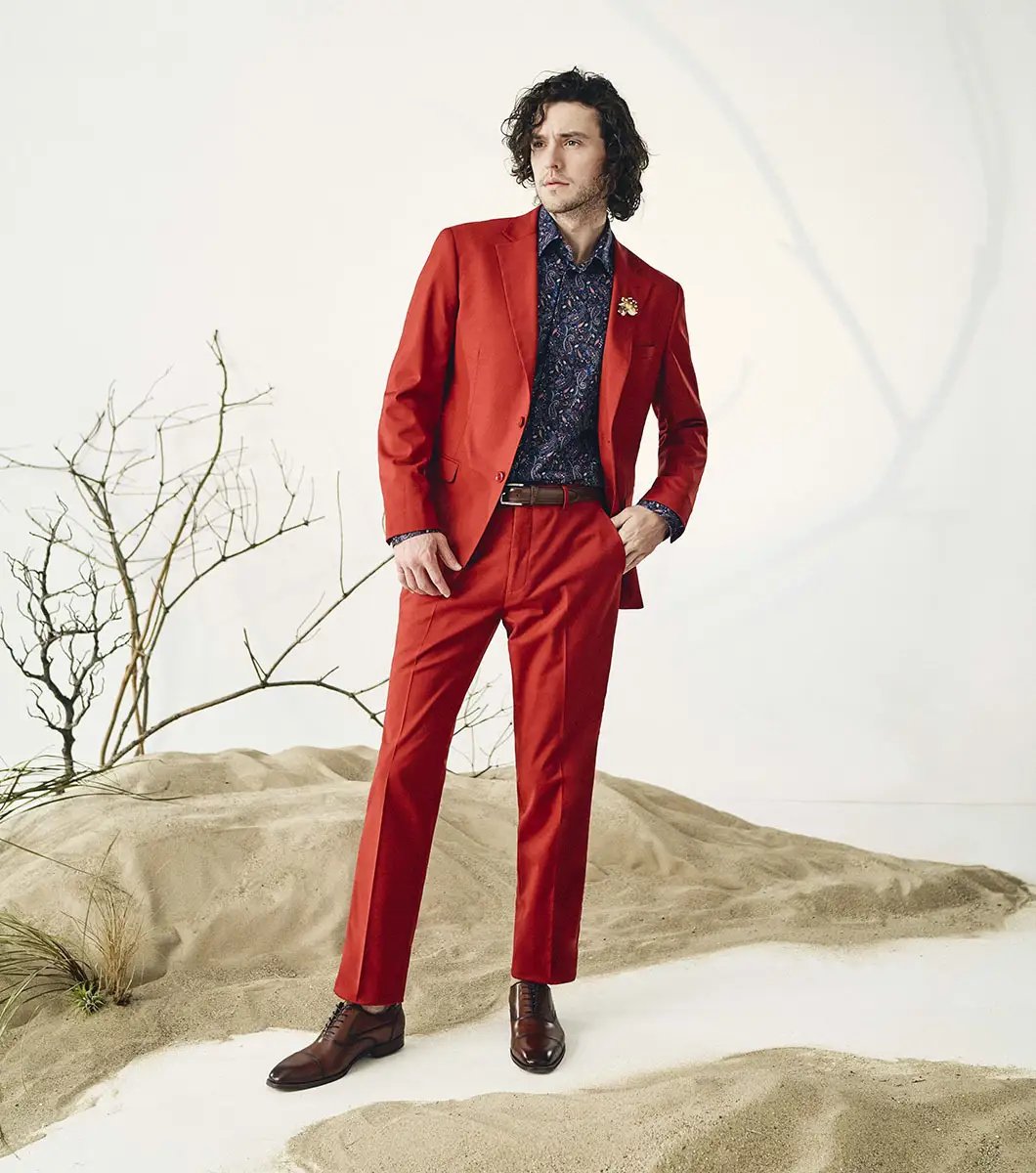 The STACY ADAMS Kallum Cap Toe Oxford in Cognac (25568-221) is a brown men's dress shoe with a cushioned footbed and dark laces, shown on a white background.