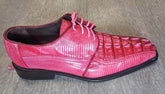 Romano by Los Altos Genuine Croc/Lizard Raptor Rustic Black-Blue