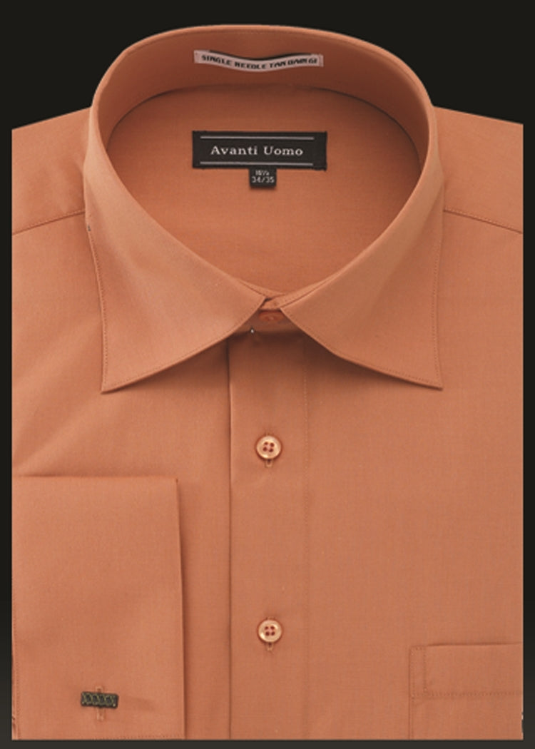 burnt orange mens dress shirt Avanti Uomo French Cuff DN32M 19.5 6/7 this shiny satin dress Size:6Y / 130cm French wedding ideas | #summerfashion