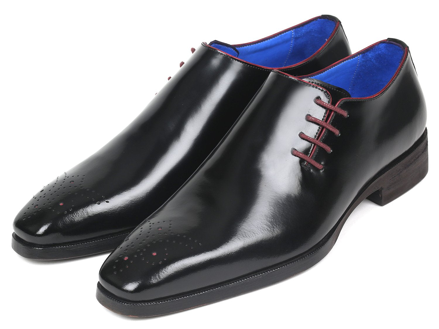 Paul Parkman Side Lace Oxfords Black Polished Leather (ID#981X65) EU 47 - US 13 Paul Parkman Side Lace Oxfords Black Polished Leather (ID#981X65) EU 47 - US 13